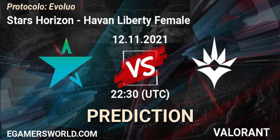Stars Horizon - Havan Liberty Female: ennuste. 13.11.2021 at 20:00, VALORANT, Protocolo: Evolução