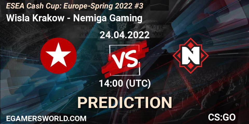 Wisla Krakow - Nemiga Gaming: ennuste. 24.04.2022 at 14:00, Counter-Strike (CS2), ESEA Cash Cup: Europe - Spring 2022 #3