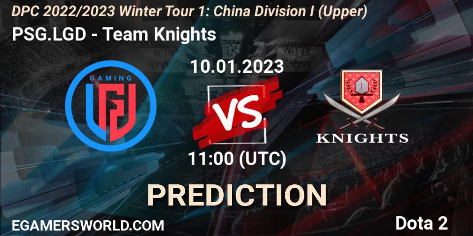 PSG.LGD - Team Knights: ennuste. 10.01.2023 at 10:57, Dota 2, DPC 2022/2023 Winter Tour 1: CN Division I (Upper)