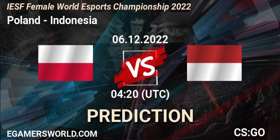 Poland - Indonesia: ennuste. 06.12.2022 at 03:30, Counter-Strike (CS2), IESF Female World Esports Championship 2022