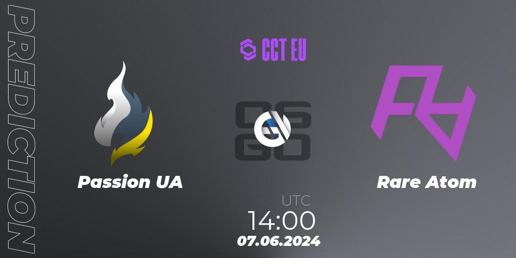 Passion UA - Rare Atom: ennuste. 07.06.2024 at 14:00, Counter-Strike (CS2), CCT Season 2 Europe Series 5