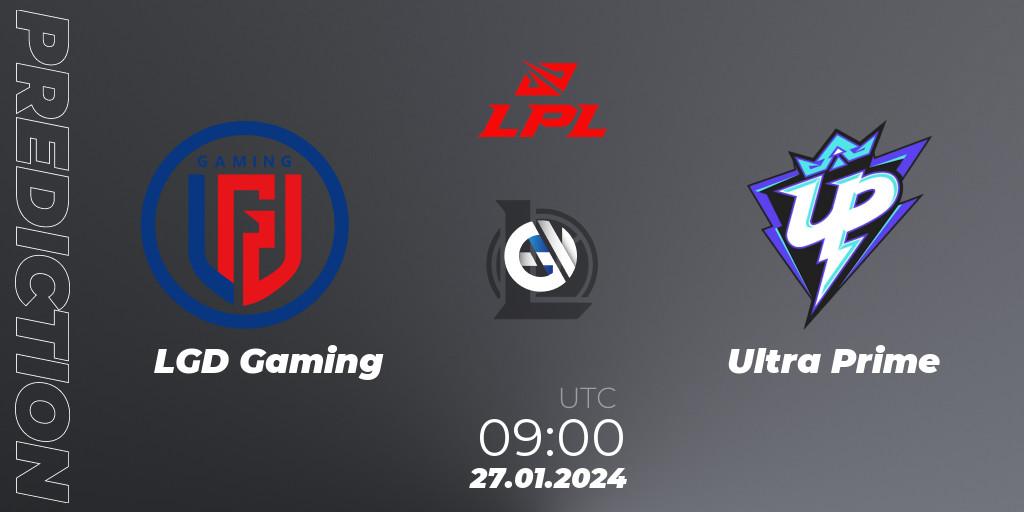 LGD Gaming - Ultra Prime: ennuste. 27.01.2024 at 09:00, LoL, LPL Spring 2024 - Group Stage