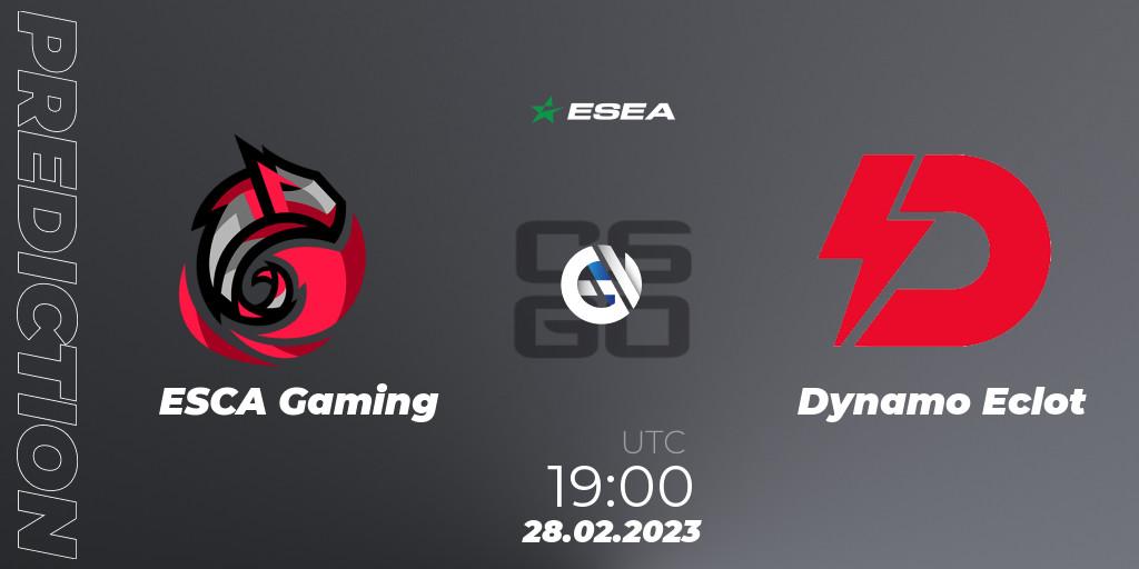 Haspers Team - Dynamo Eclot: ennuste. 28.02.2023 at 19:00, Counter-Strike (CS2), ESEA Season 44: Advanced Division - Europe