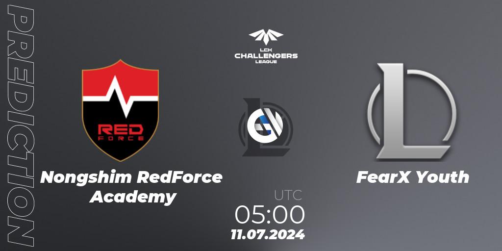 Nongshim RedForce Academy - FearX Youth: ennuste. 11.07.2024 at 05:00, LoL, LCK Challengers League 2024 Summer - Group Stage