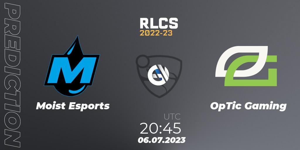 Moist Esports - OpTic Gaming: ennuste. 06.07.2023 at 20:45, Rocket League, RLCS 2022-23 Spring Major