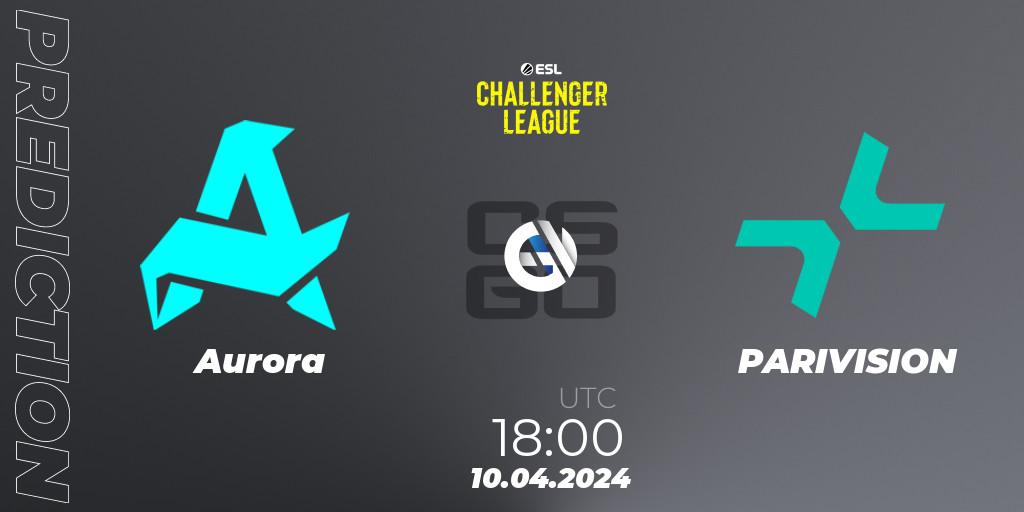 Aurora - PARIVISION: ennuste. 10.04.2024 at 18:00, Counter-Strike (CS2), ESL Challenger League Season 47: Europe