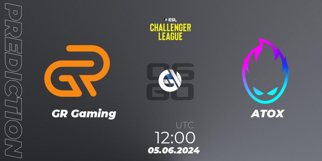 GR Gaming - ATOX: ennuste. 05.06.2024 at 12:00, Counter-Strike (CS2), ESL Challenger League Season 47: Asia