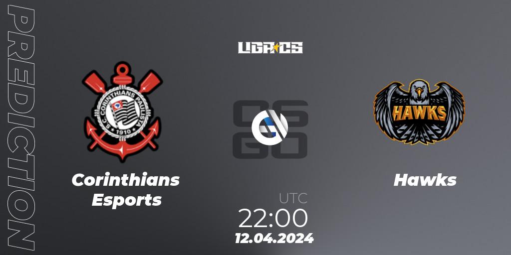 Corinthians Esports - Hawks: ennuste. 12.04.24, CS2 (CS:GO), LIGA CS: Summer 2024