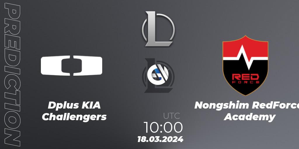 Dplus KIA Challengers - Nongshim RedForce Academy: ennuste. 18.03.24, LoL, LCK Challengers League 2024 Spring - Group Stage