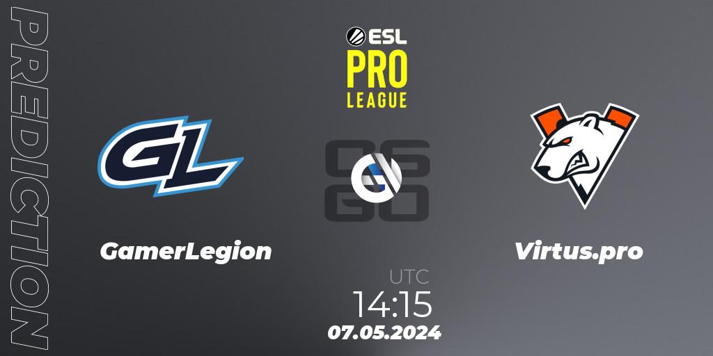 GamerLegion - Virtus.pro: ennuste. 07.05.24, CS2 (CS:GO), ESL Pro League Season 19