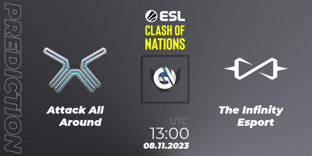 Attack All Around - The Infinity Esport: ennuste. 08.11.2023 at 13:00, VALORANT, ESL Clash of Nations 2023 - Thailand Closed Qualifier