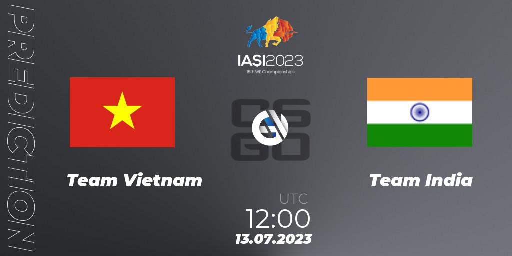 Team Vietnam - Team India: ennuste. 13.07.2023 at 12:00, Counter-Strike (CS2), IESF Asian Championship 2023