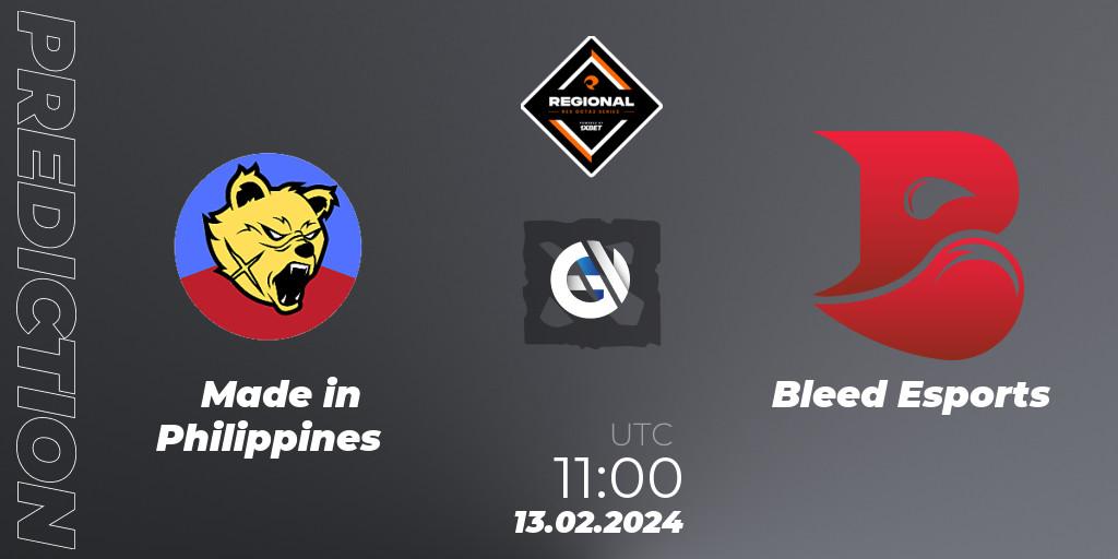 Made in Philippines - Bleed Esports: ennuste. 13.02.2024 at 12:37, Dota 2, RES Regional Series: SEA #1
