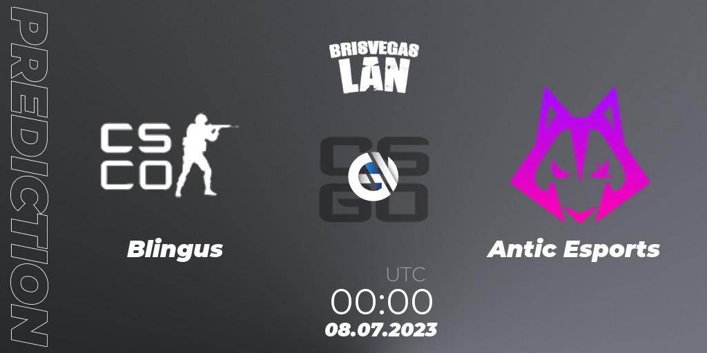 Blingus - Antic Esports: ennuste. 08.07.2023 at 00:00, Counter-Strike (CS2), BrisVegas Winter 2023