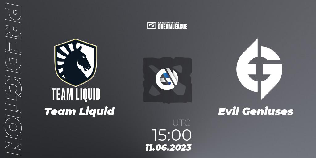Team Liquid - Evil Geniuses: ennuste. 11.06.23, Dota 2, DreamLeague Season 20 - Group Stage 1