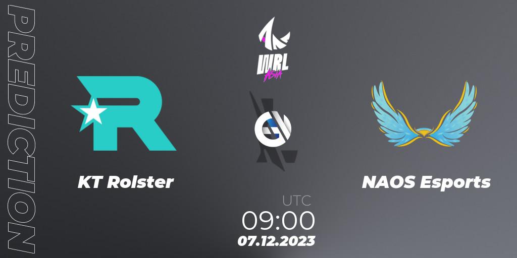 KT Rolster - NAOS Esports: ennuste. 07.12.23, Wild Rift, WRL Asia 2023 - Season 2 - Regular Season