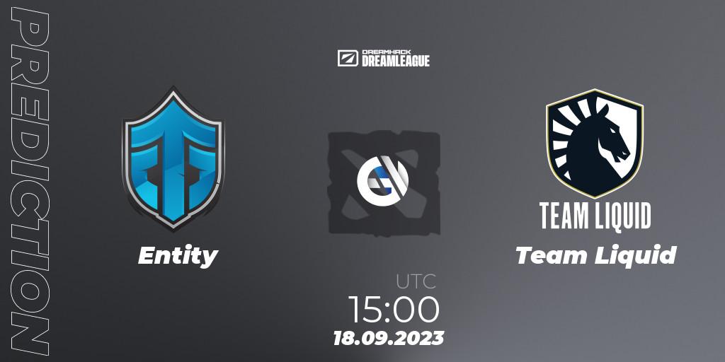 Entity - Team Liquid: ennuste. 18.09.2023 at 15:45, Dota 2, DreamLeague Season 21