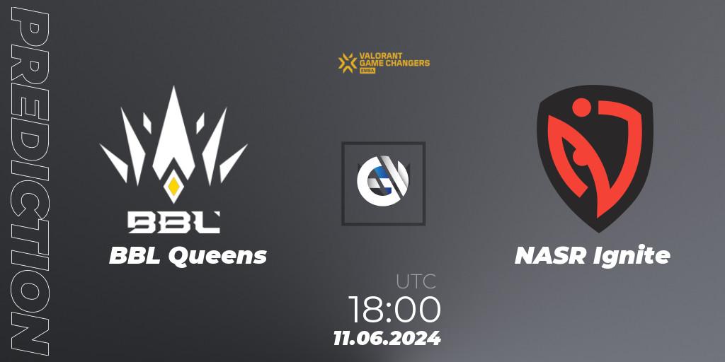 BBL Queens - NASR Ignite: ennuste. 10.06.2024 at 18:00, VALORANT, VCT 2024: Game Changers EMEA Stage 2