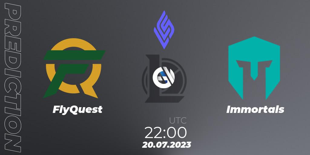 FlyQuest - Immortals: ennuste. 20.07.2023 at 22:00, LoL, LCS Summer 2023 - Group Stage