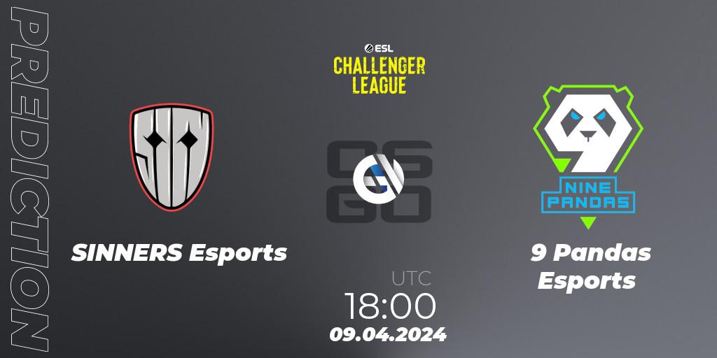 SINNERS Esports - 9 Pandas Esports: ennuste. 09.04.24, CS2 (CS:GO), ESL Challenger League Season 47: Europe
