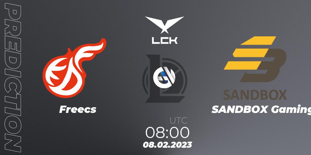 Freecs - SANDBOX Gaming: ennuste. 08.02.2023 at 08:00, LoL, LCK Spring 2023 - Group Stage