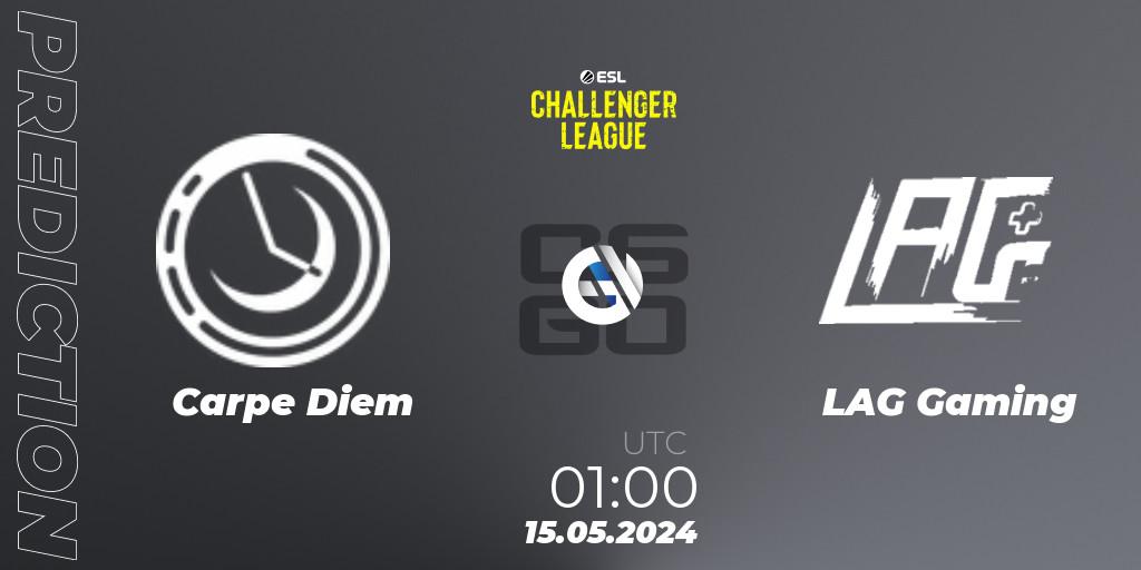 Carpe Diem - LAG Gaming: ennuste. 15.05.2024 at 01:00, Counter-Strike (CS2), ESL Challenger League Season 47: North America