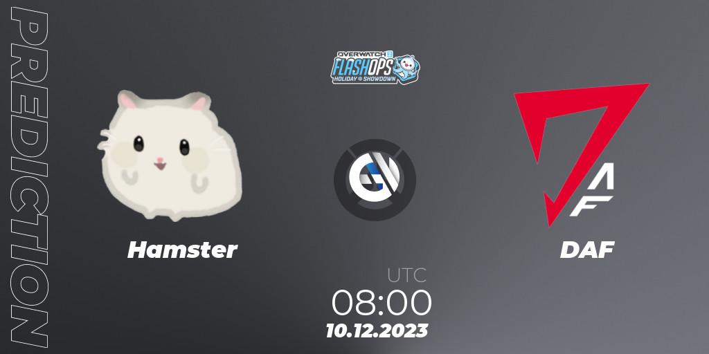 Hamster - DAF: ennuste. 10.12.2023 at 08:00, Overwatch, Flash Ops Holiday Showdown - APAC Finals