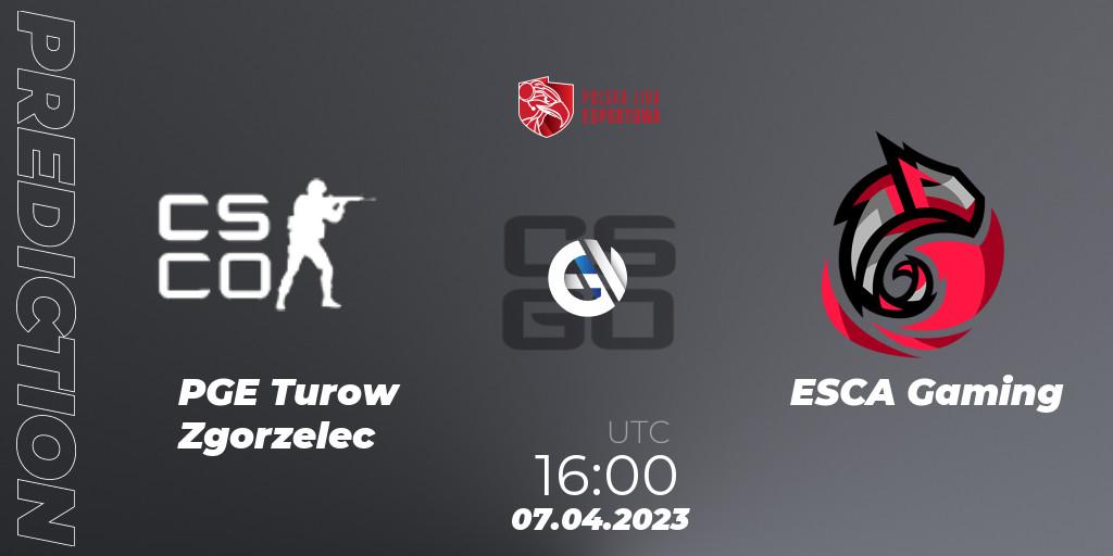 PGE Turow Zgorzelec - ESCA Gaming: ennuste. 07.04.2023 at 16:00, Counter-Strike (CS2), Polska Liga Esportowa 2023: Split #1