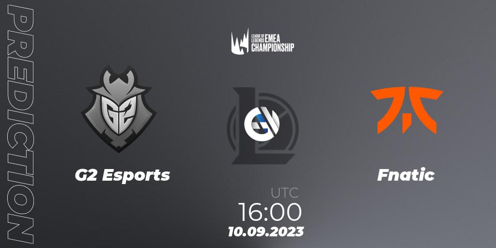 G2 Esports - Fnatic: ennuste. 10.09.2023 at 16:00, LoL, LEC Finals 2023