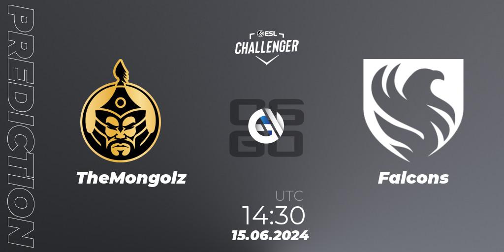 TheMongolz - Falcons: ennuste. 15.06.2024 at 14:45, Counter-Strike (CS2), ESL Challenger Jönköping 2024