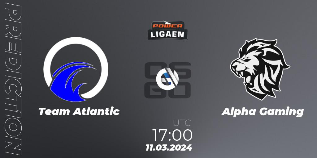 Team Atlantic - Alpha Gaming: ennuste. 11.03.2024 at 17:00, Counter-Strike (CS2), Dust2.dk Ligaen Season 25