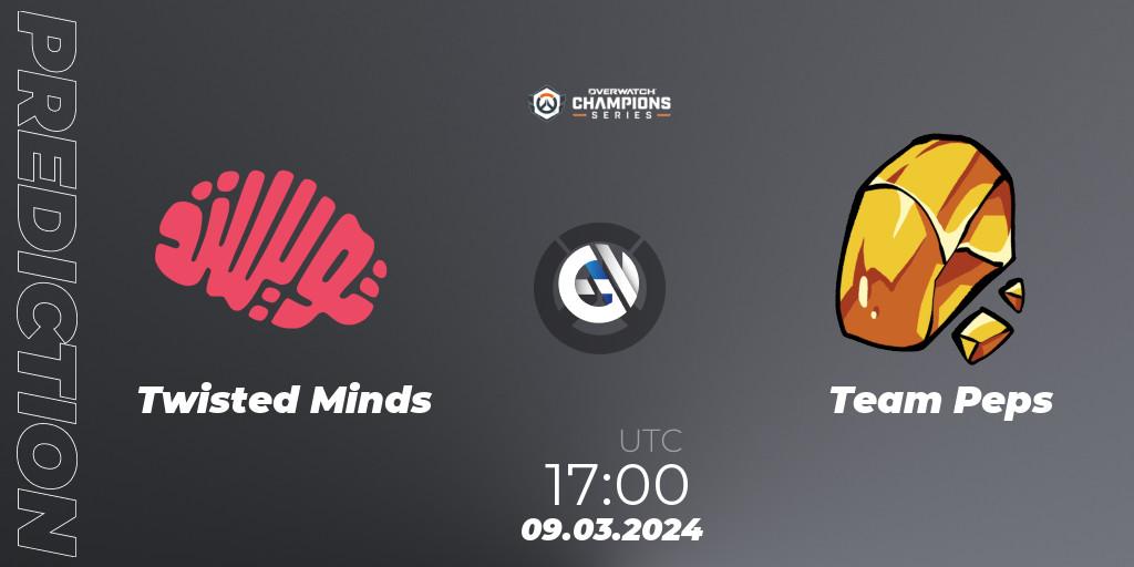 Twisted Minds - Team Peps: ennuste. 09.03.2024 at 17:00, Overwatch, Overwatch Champions Series 2024 - EMEA Stage 1 Group Stage