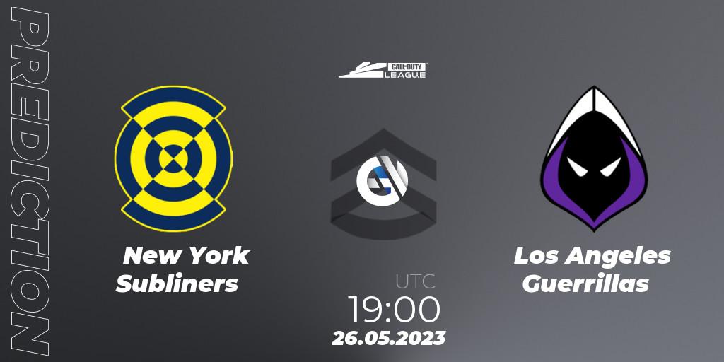 New York Subliners - Los Angeles Guerrillas: ennuste. 26.05.2023 at 19:00, Call of Duty, Call of Duty League 2023: Stage 5 Major
