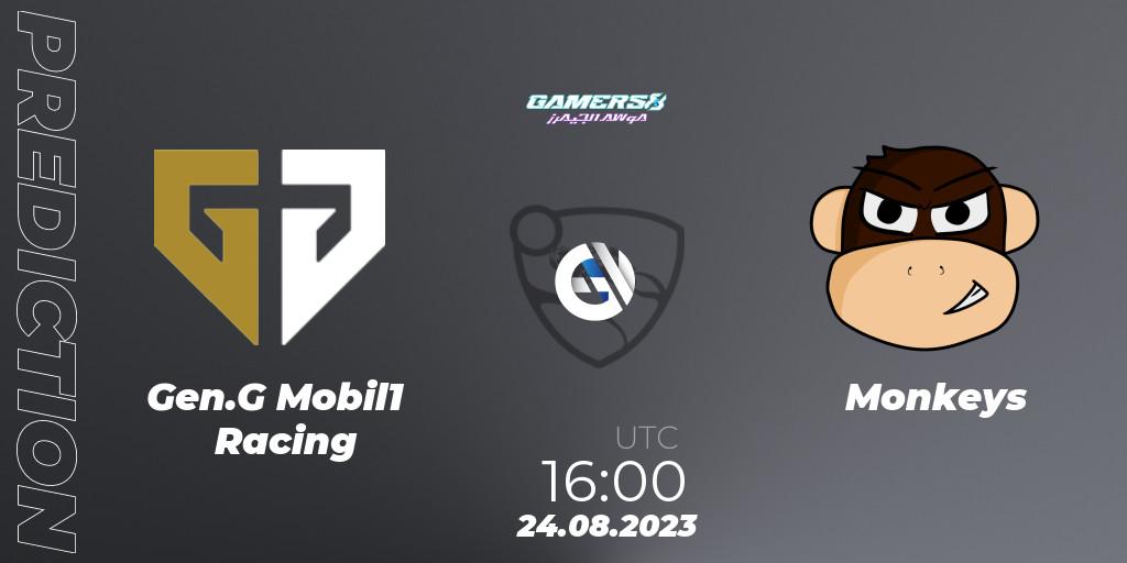 Gen.G Mobil1 Racing - Monkeys: ennuste. 24.08.2023 at 15:30, Rocket League, Gamers8 2023