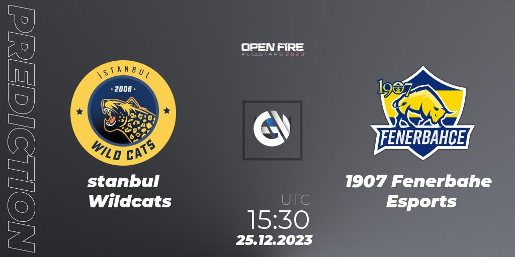 İstanbul Wildcats - 1907 Fenerbahçe Esports: ennuste. 25.12.2023 at 15:30, VALORANT, Open Fire All Stars 2023