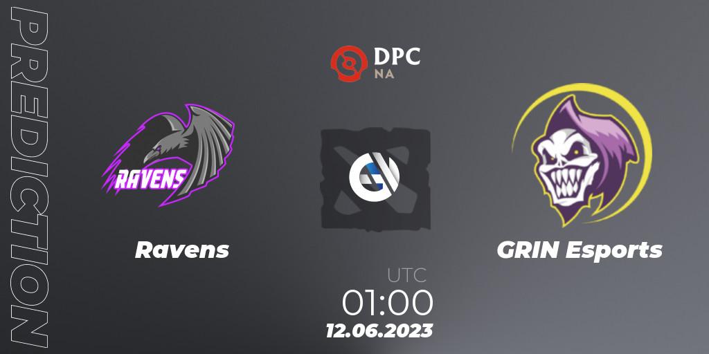 Ravens - GRIN Esports: ennuste. 12.06.23, Dota 2, DPC 2023 Tour 3: NA Division II (Lower)