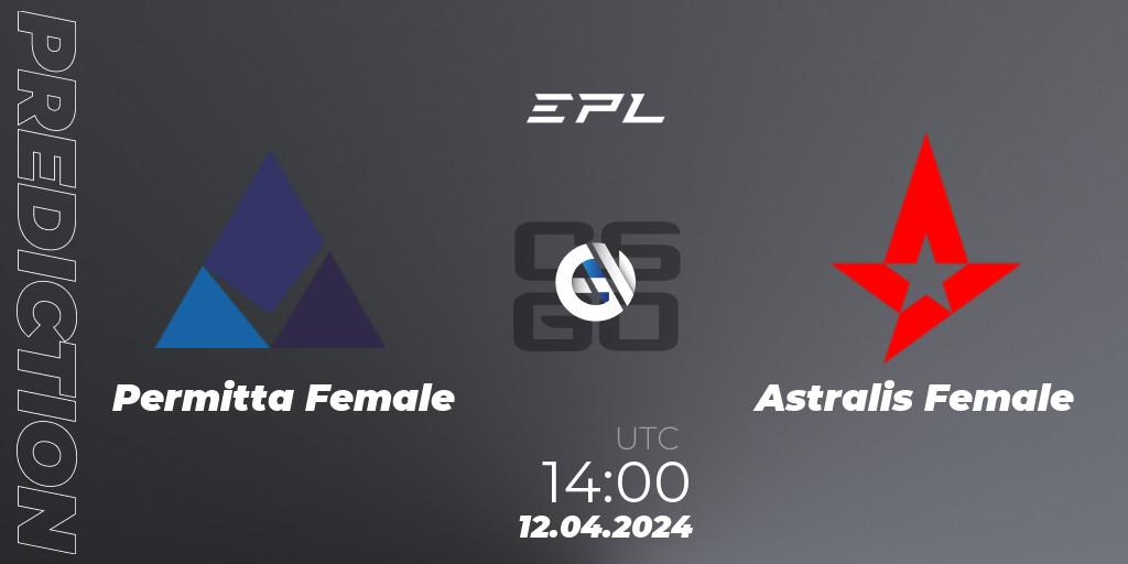 Permitta Female - Astralis Female: ennuste. 12.04.2024 at 14:00, Counter-Strike (CS2), European Pro League Female Season 1