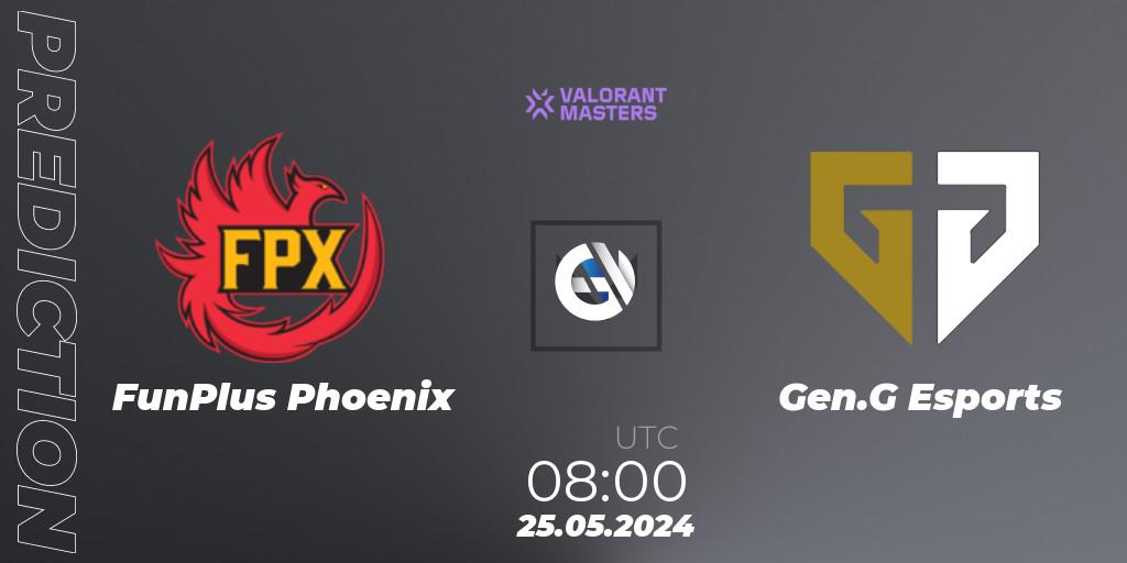 FunPlus Phoenix - Gen.G Esports: ennuste. 25.05.2024 at 08:00, VALORANT, VCT 2024: Masters Shanghai