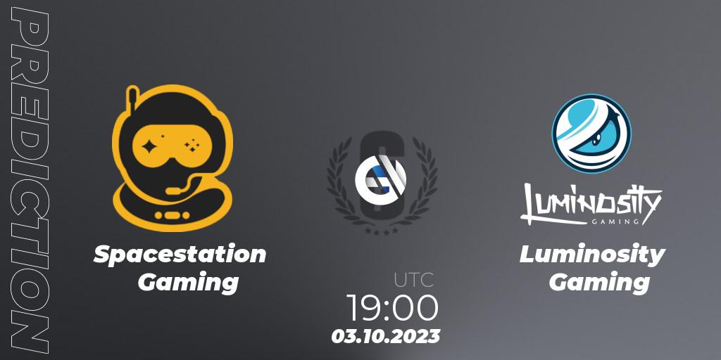 Spacestation Gaming - Luminosity Gaming: ennuste. 03.10.23, Rainbow Six, North America League 2023 - Stage 2 - Last Chance Qualifier
