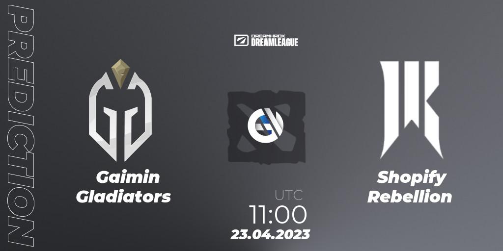 Gaimin Gladiators - Shopify Rebellion: ennuste. 23.04.2023 at 10:55, Dota 2, DreamLeague Season 19