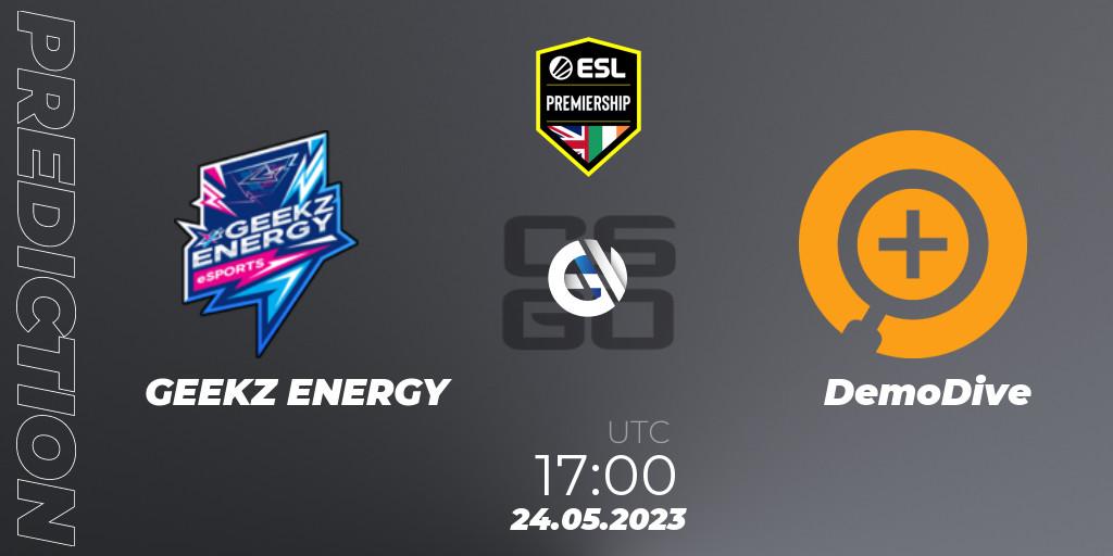 GEEKZ ENERGY - DemoDive: ennuste. 24.05.2023 at 17:00, Counter-Strike (CS2), ESL Premiership Spring 2023