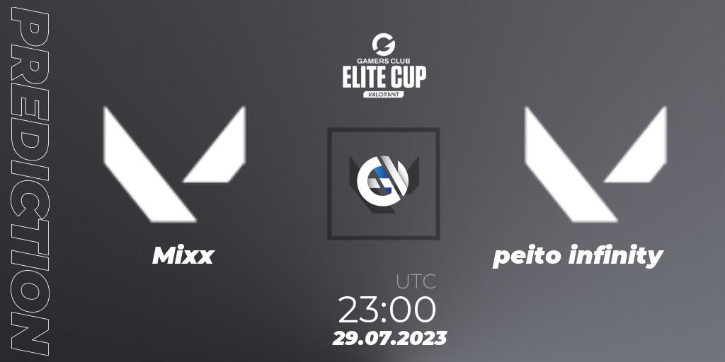 Mixx - peito infinity: ennuste. 29.07.2023 at 23:00, VALORANT, Gamers Club Elite Cup 2023