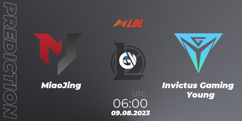 MiaoJing - Invictus Gaming Young: ennuste. 09.08.2023 at 06:00, LoL, LDL 2023 - Playoffs
