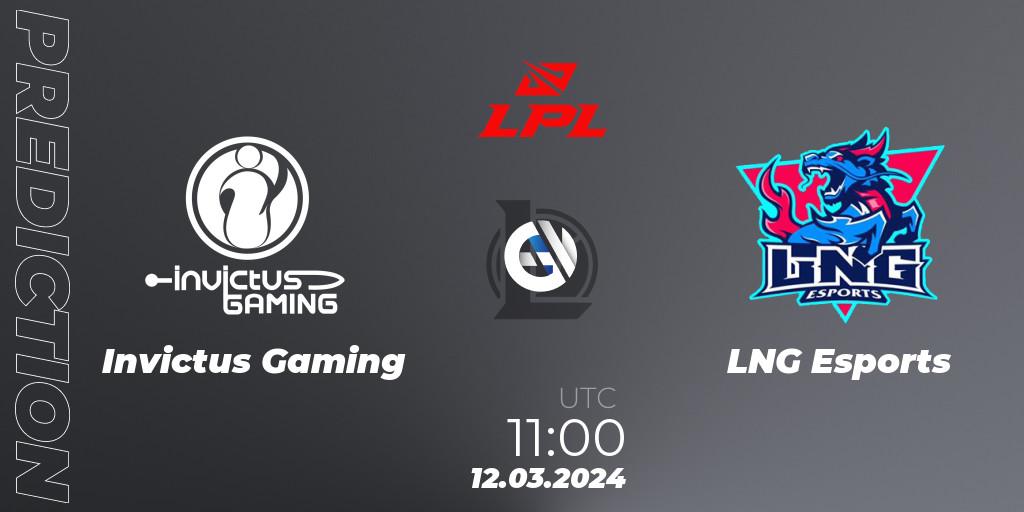 Invictus Gaming - LNG Esports: ennuste. 12.03.24, LoL, LPL Spring 2024 - Group Stage