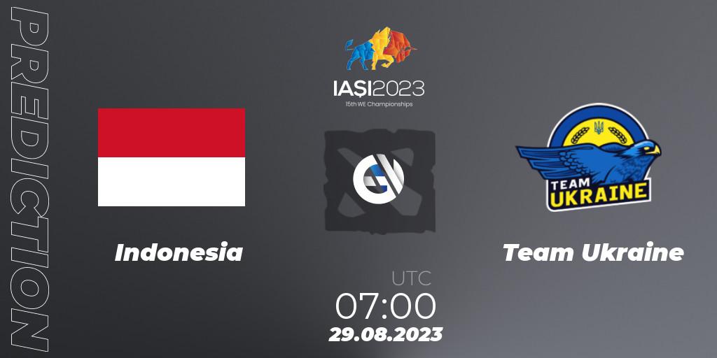 Indonesia - Team Ukraine: ennuste. 29.08.23, Dota 2, IESF World Championship 2023