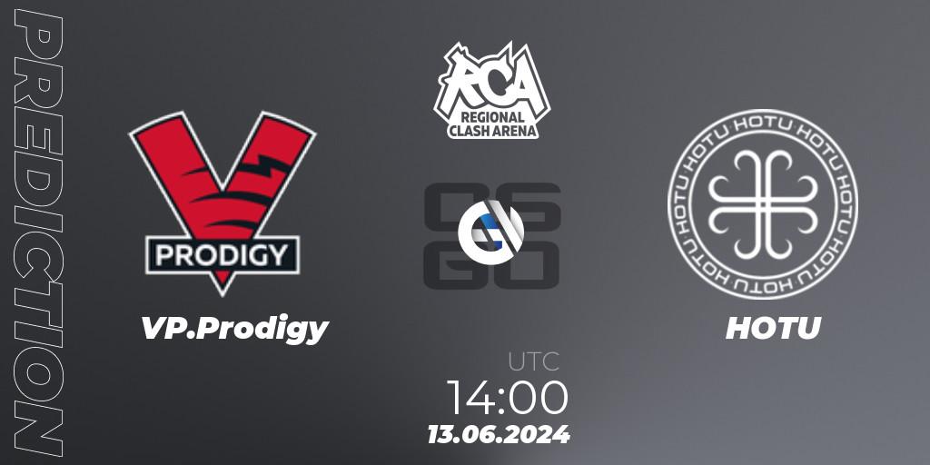 VP.Prodigy - HOTU: ennuste. 13.06.2024 at 14:00, Counter-Strike (CS2), Regional Clash Arena Europe