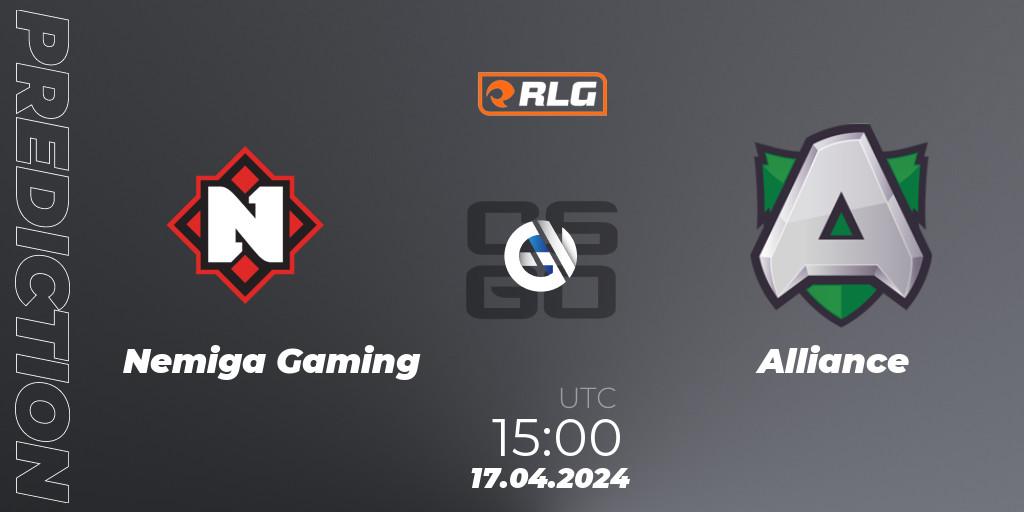 Nemiga Gaming - Alliance: ennuste. 17.04.24, CS2 (CS:GO), RES European Series #2
