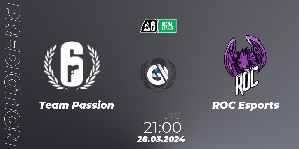 Team Passion - ROC Esports: ennuste. 28.03.2024 at 21:00, Rainbow Six, MENA League 2024 - Stage 1
