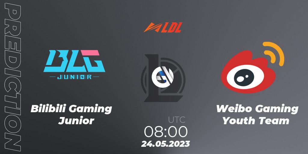 Bilibili Gaming Junior - Weibo Gaming Youth Team: ennuste. 24.05.2023 at 08:00, LoL, LDL 2023 - Regular Season - Stage 2