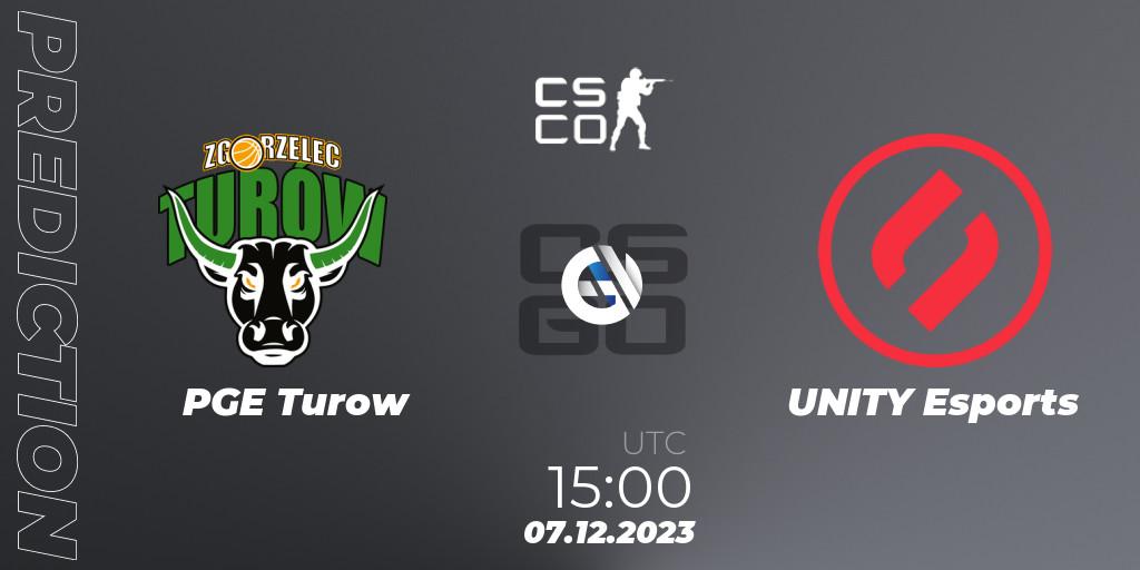 PGE Turow - UNITY Esports: ennuste. 07.12.2023 at 15:00, Counter-Strike (CS2), European Pro League Season 13: Division 2